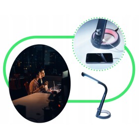 NOWOCZESNA LAMPKA LED NA BIURKO 8W 450LM TS1814