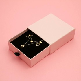 NASZYJNIK SERCE PREZENT DLA KOBIETY WALENTYNKI ZESTAW PUDEŁKO NA BIŻUTERIĘ