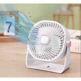 Mini wentylator na biurko mały WIATRAK stołowy BEZPRZEWODOWY FIOLETOWY