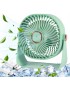 Mini wentylator na biurko mały WIATRAK stołowy BEZPRZEWODOWY ZIELONY
