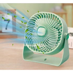 Mini wentylator na biurko mały WIATRAK stołowy BEZPRZEWODOWY ZIELONY