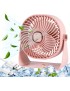 Mini wentylator biurkowy mały WIATRAK stołowy BEZPRZEWODOWY DO DOMU RÓŻOWY