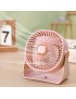 Mini wentylator biurkowy mały WIATRAK stołowy BEZPRZEWODOWY DO DOMU RÓŻOWY