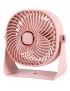 Mini wentylator biurkowy mały WIATRAK stołowy BEZPRZEWODOWY DO DOMU RÓŻOWY