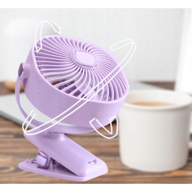 Wentylator biurkowy Mały wiatrak bezprzewodowy stojący + klips 1200mAh USB