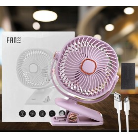 Wentylator biurkowy Mały wiatrak bezprzewodowy stojący + klips 1200mAh USB