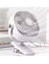 Wentylator biurkowy Mały wiatrak bezprzewodowy stojący + klips 1200mAh USB