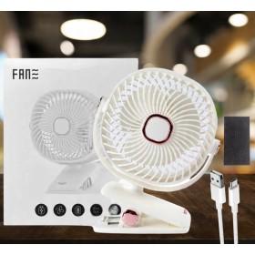 Wentylator biurkowy Mały wiatrak bezprzewodowy stojący + klips 1200mAh USB