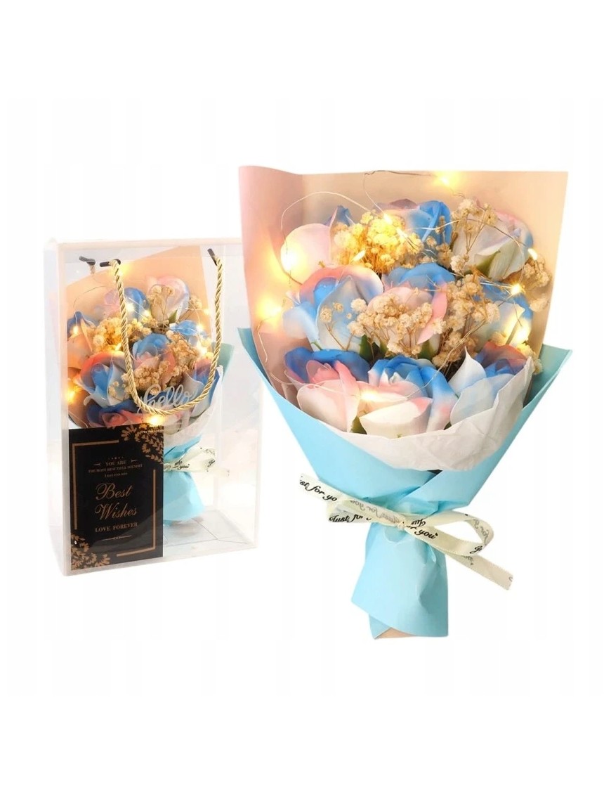 Prezent na Dzień WALENTYNKI PACHNĄCA Duża MYDLANA RÓŻA Bukiet Mydlane Kwiaty