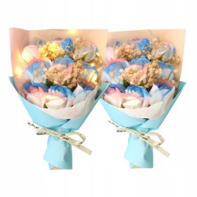 Prezent na Dzień WALENTYNKI PACHNĄCA Duża MYDLANA RÓŻA Bukiet Mydlane Kwiaty