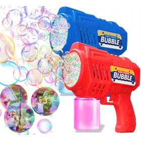 ZESTAW Duży PISTOLET NA BAŃKI 40 OTWORÓW MASZYNA DO BANIEK MYDLANYCH + PŁYN