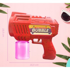 ZESTAW Duży PISTOLET NA BAŃKI 40 OTWORÓW MASZYNA DO BANIEK MYDLANYCH + PŁYN