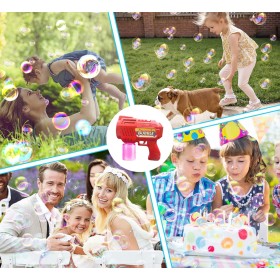 ZESTAW Duży PISTOLET NA BAŃKI 40 OTWORÓW MASZYNA DO BANIEK MYDLANYCH + PŁYN