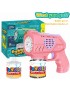 PISTOLET NA BAŃKI MASZYNA DO BANIEK NA BATERIE + PŁYN + 4szt BATERIE Różowy