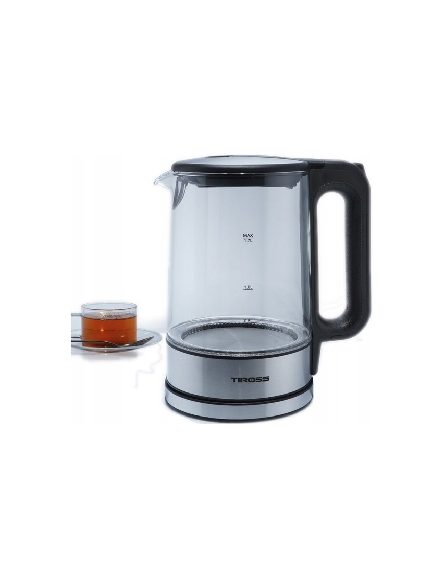 SZKLANY CZAJNIK ELEKTRYCZNY 1,7L Z PODŚWIETLENIEM TIROSS TS2703