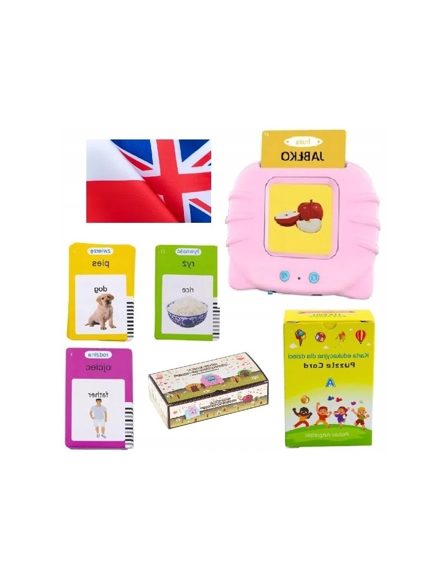 Czytnik Kart Do Nauki słówek POLSKI i ANGIELSKI 448 SŁÓW III TRYBY JĘZYKÓW