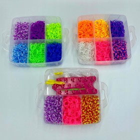 Zestaw do robienia bransoletek z gumek gumki KUFEREK div dla dziewczynki