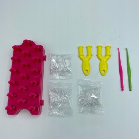 Zestaw do robienia bransoletek z gumek gumki KUFEREK div dla dziewczynki