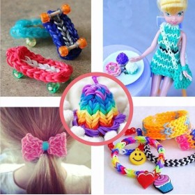 Zestaw do robienia bransoletek z gumek gumki KUFEREK div dla dziewczynki