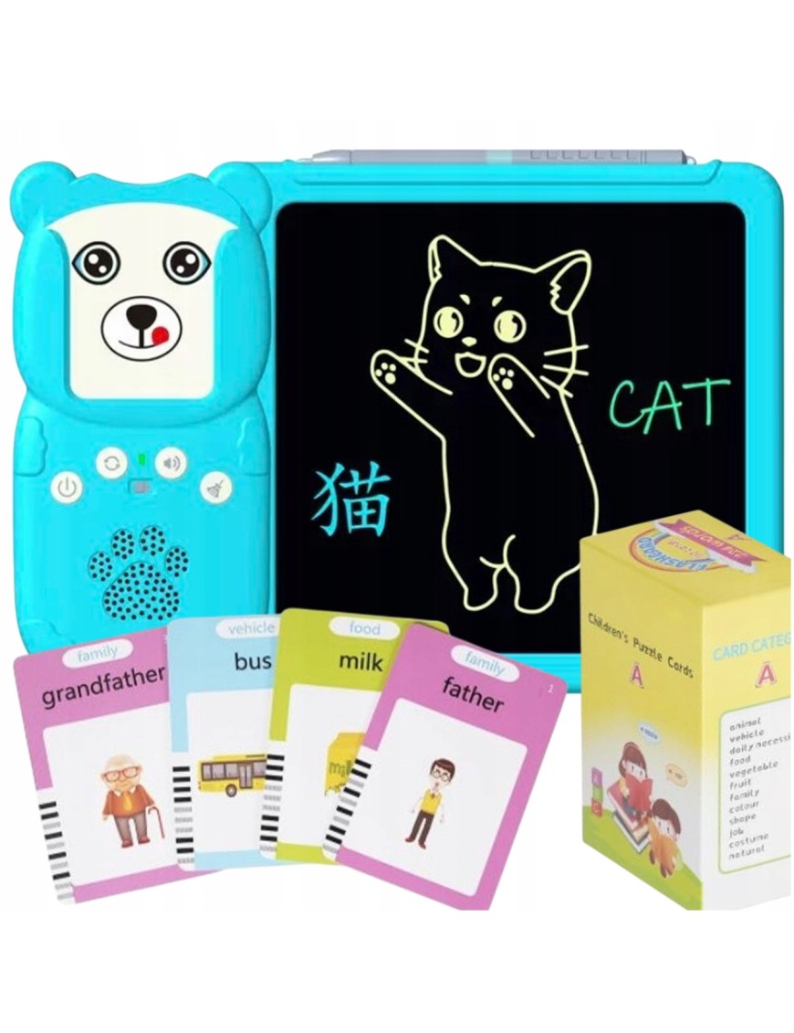 CZYTNIK KART DO NAUKI ANGIELSKIEGO SŁÓWEK DLA DZIECI 112 KART 224 SŁÓWKA