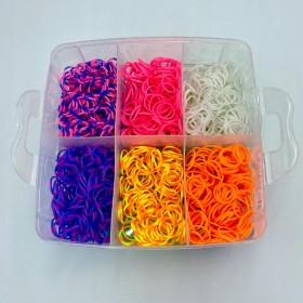 Zestaw do robienia bransoletek z gumek gumki KUFEREK div dla dziewczynki