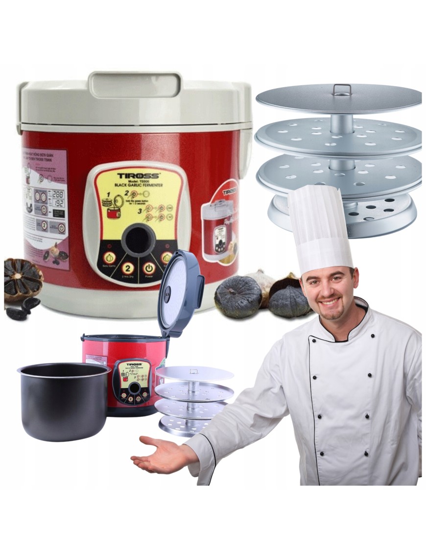 GARNEK DO FERMENTACJI CZARNEGO CZOSNKU TIROSS 2 TRYBY 6L TS908