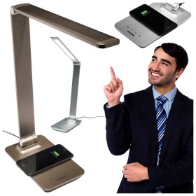 LAMPA BIURKOWA Z BEZPRZEWODOWĄ ŁADOWARKĄ 10W 580LM TS1815