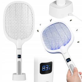 ŁAPKA PUŁAPKA OWADOBÓJCZA LAMPA UV NA MUCHY KOMARY ELEKTRYCZNA 2W1 1800mAh