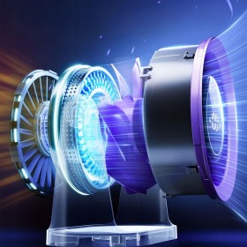 WENTYLATOR BIURKOWY WIATRAK STOŁOWY akumulatorowy LCD 100trybów mocny cichy