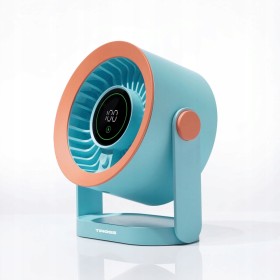 WIATRAK biurkowy USB-C mini wentylator stołowy cichy mocny LCD przewodu