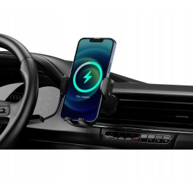 Uchwyt na Telefon do Samochodu Magnetyczny Samochodowy Ładowanie Czarny