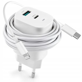 ZESTAW |SZYBKA ŁADOWARKA SIECIOWA USB TYPE-C + KABEL 1,5M LIGHTNING|PD20W