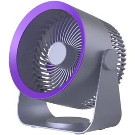 Wentylator stołowy Tiross Ścienny biurkowy wentylator akumulatorowy czarny