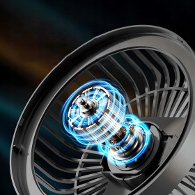 Wentylator stołowy Tiross Ścienny biurkowy wentylator akumulatorowy czarny