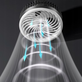 Wentylator stołowy Tiross Ścienny biurkowy wentylator akumulatorowy czarny