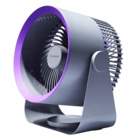 Wentylator stołowy Tiross Ścienny biurkowy wentylator akumulatorowy czarny