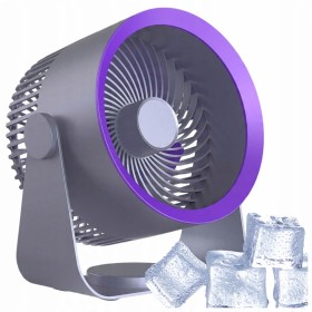 Wentylator stołowy Tiross Ścienny biurkowy wentylator akumulatorowy czarny