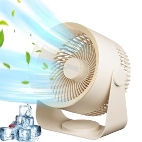 Wentylator wiatrak biurkowy domowy TIROSS cichy czarny cyrkulator TS2283