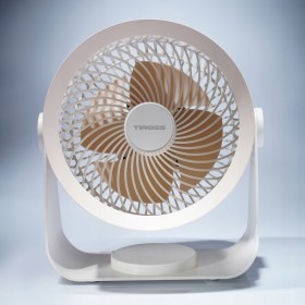 Wentylator wiatrak biurkowy domowy TIROSS cichy czarny cyrkulator TS2283