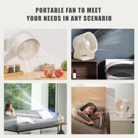 Wentylator wiatrak biurkowy domowy TIROSS cichy czarny cyrkulator TS2283