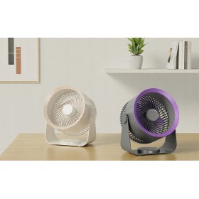 Wentylator wiatrak biurkowy domowy TIROSS cichy czarny cyrkulator TS2283