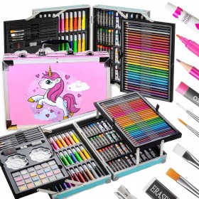 Zestaw Artystyczny Plastyczny Do Malowania Kredki Walizka 144el Dla Dzieci