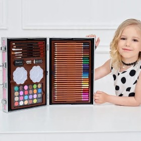 Zestaw Artystyczny Plastyczny Do Malowania Kredki Walizka 144el Dla Dzieci