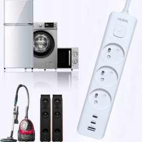 Przedłużacz listwa 3xAC 2xUSB-C 1xUSB-A 1.5m ON/OFF 3680W do biura domu