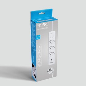 Przedłużacz listwa 3xAC 2xUSB-C 1xUSB-A 1.5m ON/OFF 3680W do biura domu