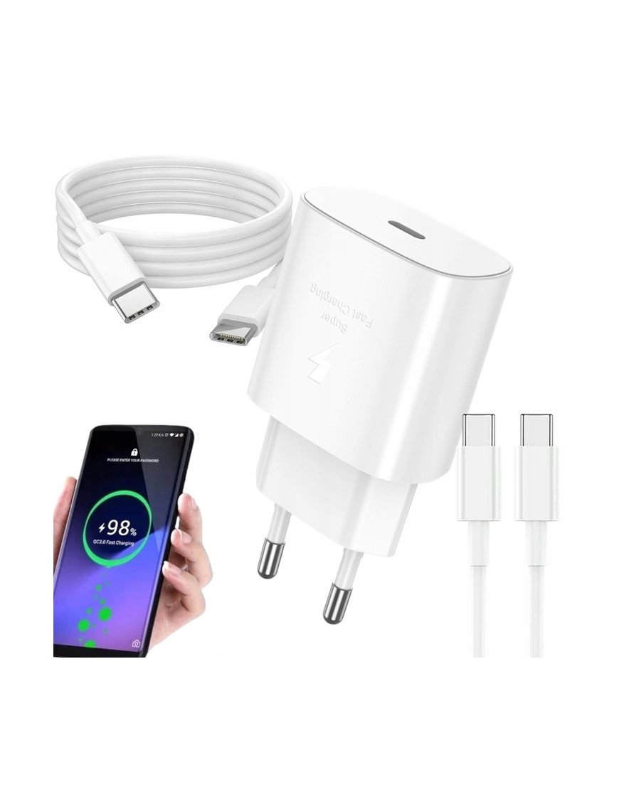 ŁADOWARKA SIECIOWA PD 45W SZYBKIE ŁADOWANIE DO SAMSUNG + KABEL USB-C 1,5 M