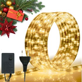 WĄŻ ŚWIETLNY ZEWNĘTRZNY 480 LED LAMPKI CHOINKOWE 20m CIEPŁY BIAŁY