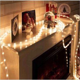 WĄŻ ŚWIETLNY ZEWNĘTRZNY 240 LED LAMPKI CHOINKOWE IP44 10m BIAŁE CIEPŁE