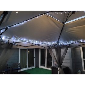 WĄŻ ŚWIETLNY ZEWNĘTRZNY 240 LED LAMPKI CHOINKOWE IP44 10m ZIMNY BIAŁY