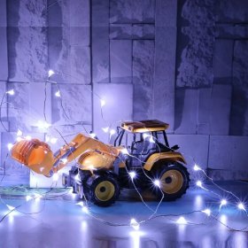 4szt X LAMPKI LED DRUCIK 10M 100LED NA BATERIE MIKRO ŚWIATEŁKA ZIMNY BIAŁY